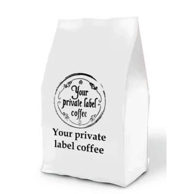 Private label, white packaging, coffee beans, 500g, 1000g,