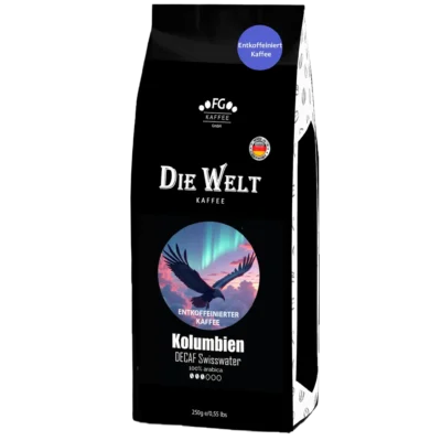 Die Welt Kaffee Kolumbien DECAF Swisswater Kaffeebohnen 250 g