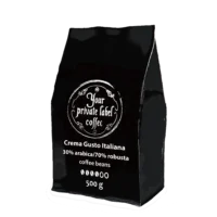 Private Label Crema Gusto Italian coffee beans 50 x 500 g (25 kg)